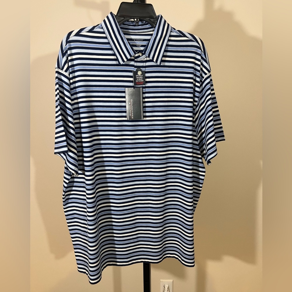 🔴 Nwt Roundtree Yorke mens XL polo golf shirt